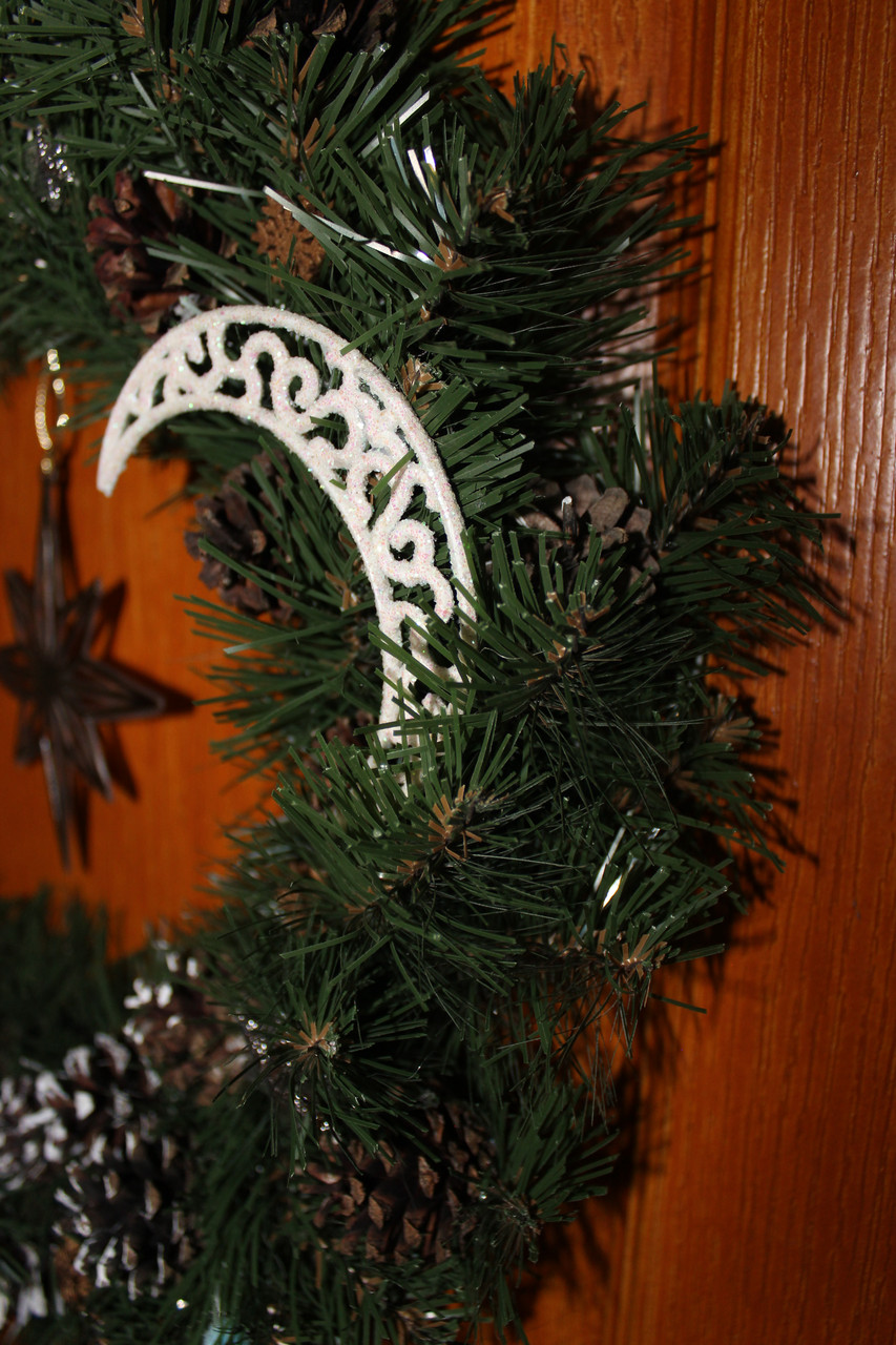 Большой Новогодний венок с шишками 40 см , Рождественские венки - фото 2 - id-p2012627070