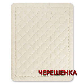 Зимова стандартна Євро ковдра 195х210 см стьобана мікрофібра / холофайбер однотонна світло-бежева, фото 2