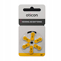 Батарейки для слухових апаратів Oticon 10 (6 шт.)