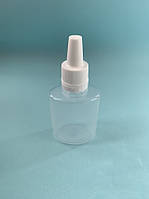 Флакон пляшечка кришкою і крапельницею з вузьким носиком, 30 мл (біла кришка)