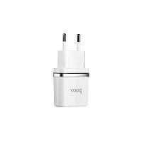 Зарядка для телефону (планшета) 1 USB Hoco C11 White + USB кабель iPhone 6 (1A)