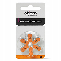 Батарейки для слухових апаратів Oticon 13 (6 шт.)