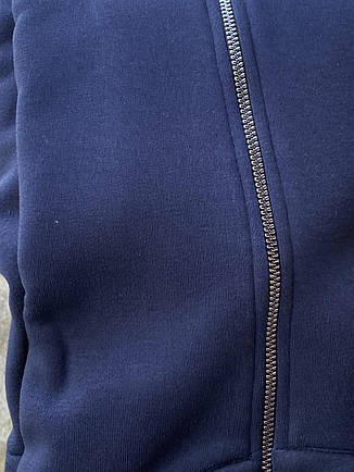 Теплий спортивний костюм жіночий батал синій, фото 2