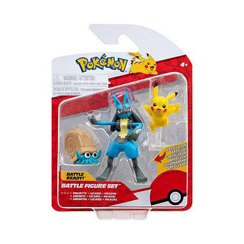 Набір ігрових фігурок POKEMON W17 - ОМАНАЙТ, ПІКАЧУ, ЛУКАРІО PKW3054