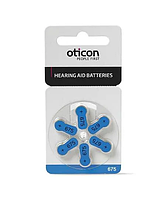 Батарейки для слуховых аппаратов Oticon 675 (6 шт.)