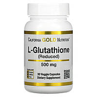 L-Glutathione Reduced 500 mg California Gold Nutrition, 30 капсул
