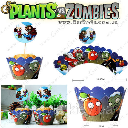 Форми для солодощів Plants vs. Zombies - "Paper Cupcake" - 6 шт