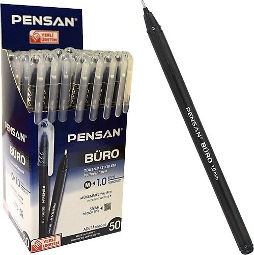Ручка кулькова масляна Pensan Buro 1.0 чорний