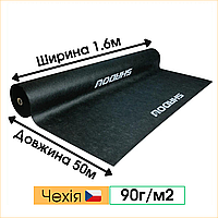 Агроволокно для клубники 90 г/м² 1,6 х 50 м "Shadow" (Чехия) 4% черное для мульчирования, от сорняков