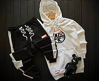 Спортивний костюм marvel чоловічий зимовий теплий на флісі білий худі штани марвел зима з начосом