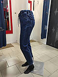 Джинси жіночі стрейч пояс резинка зручні щільні 28 сині, фото 6