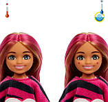 Лялька-сюрприз Barbie Cutie Reveal Chelsea Tiger Plush Челсі в костюмі, Тигр Барбі Милашка проявляшка Змінює колір, фото 4