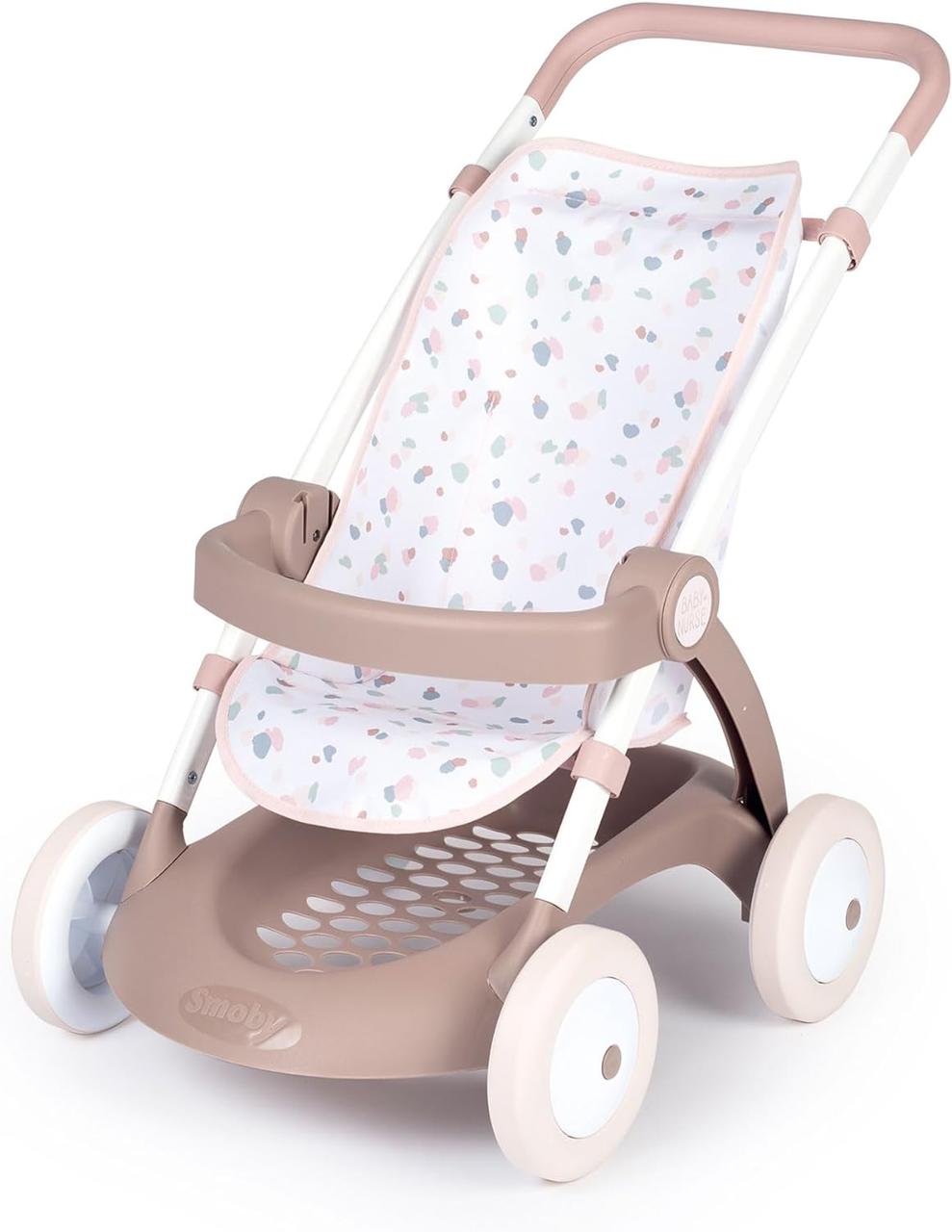 Коляска Smoby Baby Nurse Прогулянка Рожева Пудра з кошиком 254018