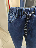 Джинси жіночі стрейч пояс резинка зручні щільні 28 сині, фото 3