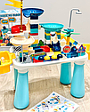 Дитячий ігровий багатофункціональний столик з конструктором 222 В - 73  на 111 деталей, фото 2