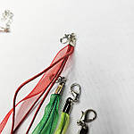 Шнур зі стрічкою з органзи зелена, 44 см, фото 5