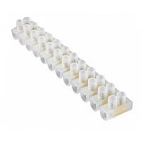 Клемна колодка 12 пар АСКО-УКРЕМ тип W(U) поліетилен 16 мм2 / 30А біла (A0130040004)