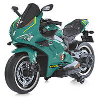 Детский электромотоцикл (2 мотора по 45W, 12V12AH, MP3, музыка, свет) Мотоцикл Bambi M 5056EL-5 Зеленый