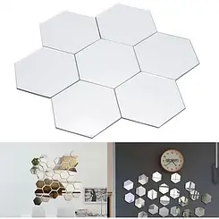 Наклейка дзеркальна настінна для декору 46х40х23 мм 18768-1 Jw