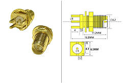 Wi-Fi гніздо RP SMA female під пайку wifi