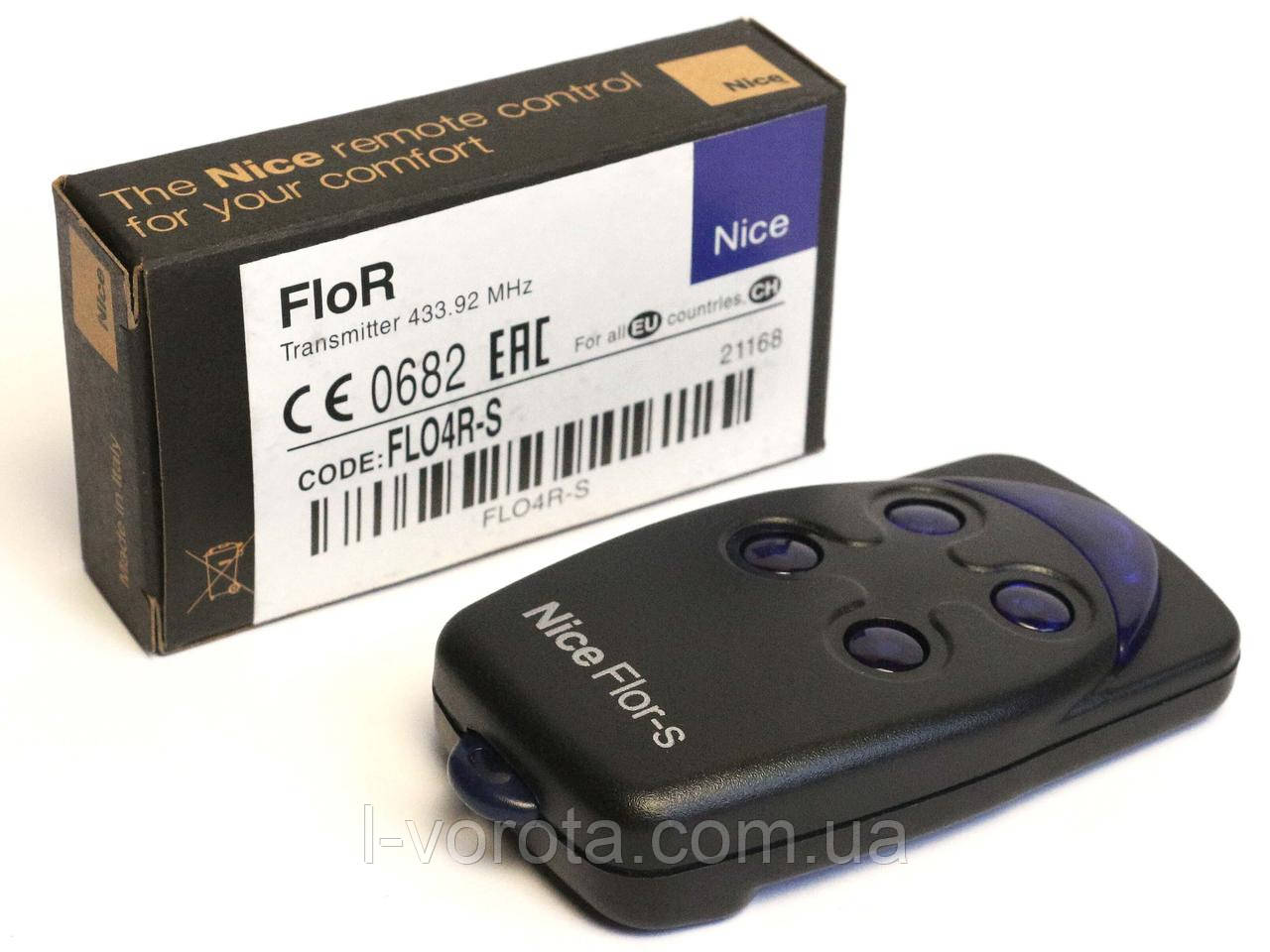 Пульт-брелок Nice FLO4R-S 4-канальний, динамічний код, 433,92 MHz