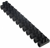 Клемна колодка 12 пар АСКО-УКРЕМ тип W(U) поліетилен 10 мм2 / 10А чорна (A0130040023)