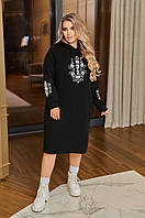 Модна жіноча тепла сукня худи на флісі в кольорах, розміри 42 - 60