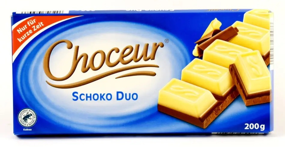 Шоколад Біло-Молочний Choceur Schoko Duo Шосе Шоко Дуо 200 г Німеччина