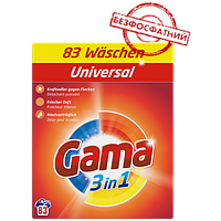 Порошок для прання білизни Gama 3в1 Універсальний, 4.98 кг (83 прання)