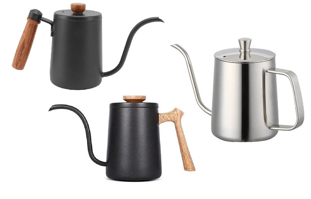 Чайник для приготовления кофе с тонким носиком гусиная шея