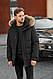 Зимова чоловіча куртка аляска Black Vinyl C23-2301CM2, фото 3