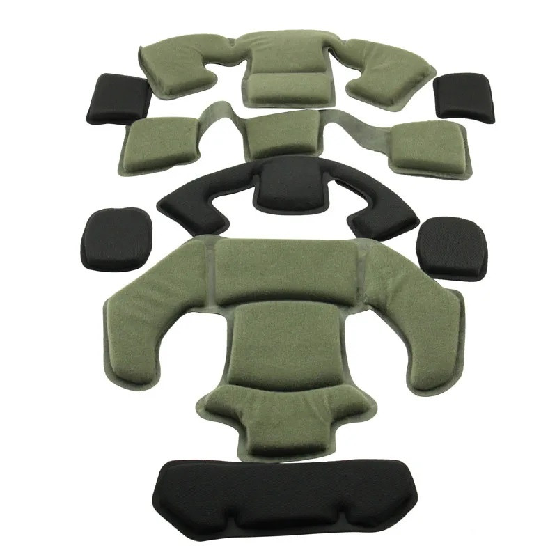Захисні протиударні подушки для каски FAST та Mich (Фаст, Міч), Olive, фото 1