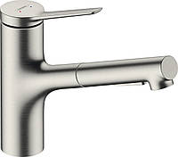 Hansgrohe Смеситель для кухни Zesis M33, дл.излива - 219мм, вытяжной, 1 рычаг, KM150, сталь Baumar - Я Люблю