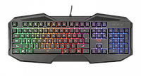 Клавиатура Trust GXT 830-RW Avonn Gaming, Black, USB, 12 мультимедийных клавиш, радужная подсветка с