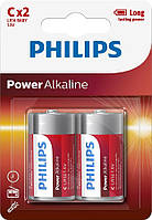 Philips Батарейка Power Alkaline лужна C(LR14) блістер, 2 шт  Baumar - Я Люблю Це