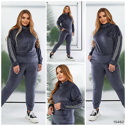 Шикарний жіночий костюм, тканина "Велюр" 48, 50, 52, 54 розмір 48, фото 1