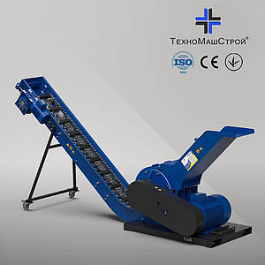Щепоріз барабанного типу з транспортером вивантеження.
