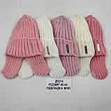 ОПТ, шапочка дитяча "Козирок" для дівчинки, для новонароджених на флісі, фото 2