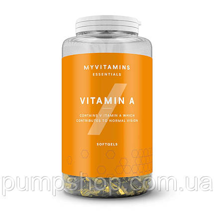 Ретинол MyProtein MyVitamins Vitamin A 2400 мкг 90 капс., фото 1