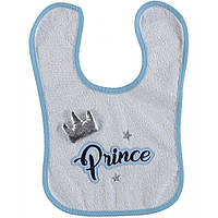 Непромокальний слюнявчик-нагрудник дитячий з написом Prince