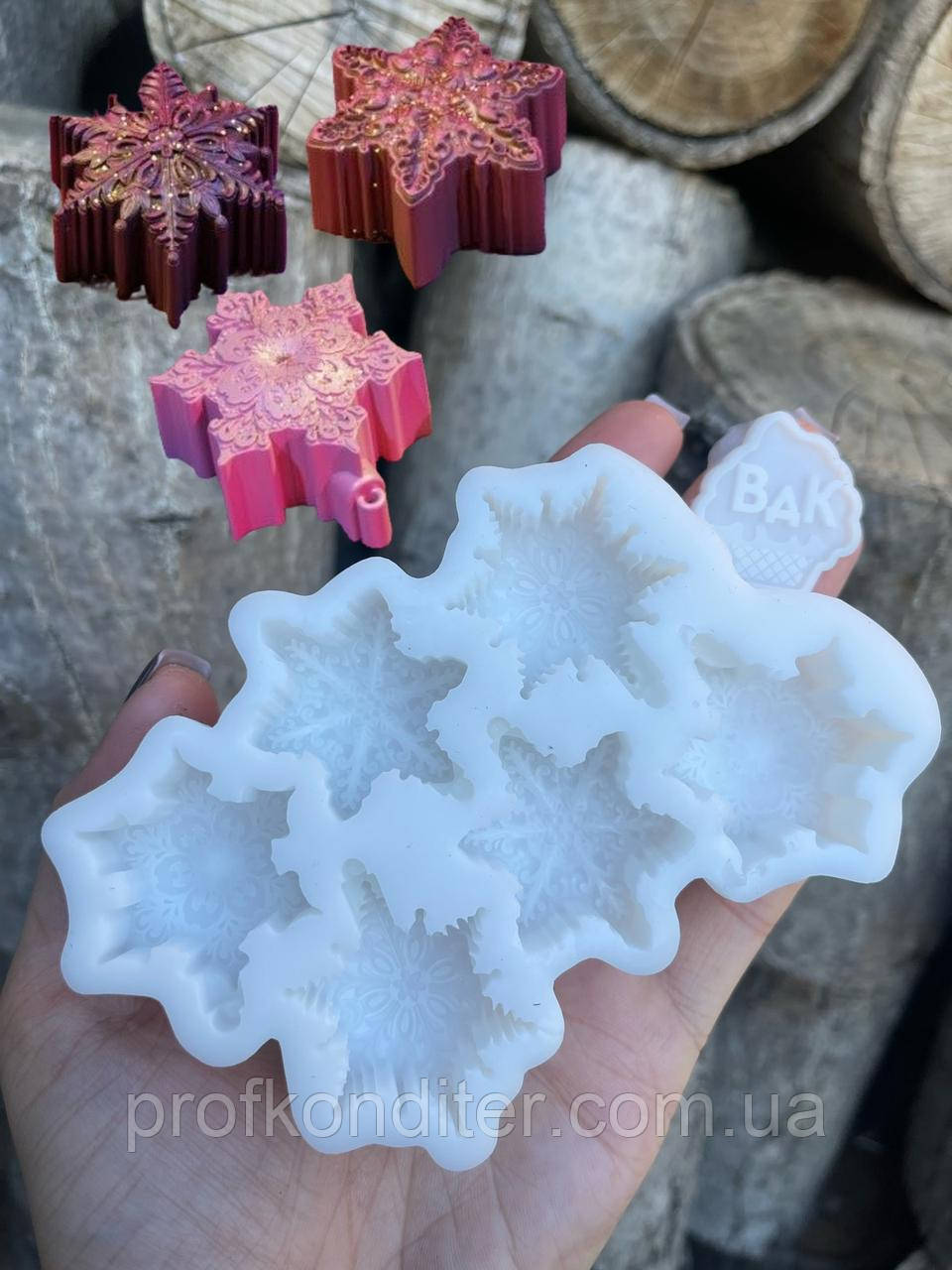 Ексклюзив! Силіконовий молд для шоколаду та ін "Ялинкові іграшки для цукерок №9", фото 1