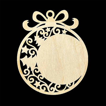 Дерев'яна новорічна іграшки з фанери, 9 см