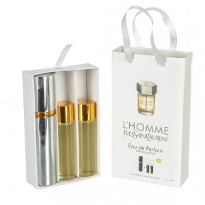 Міні-парфумерія Yves Saint Laurent l'homme (Ів Сен Лоран Ель Хом) з феромонами, 3 x15 мл