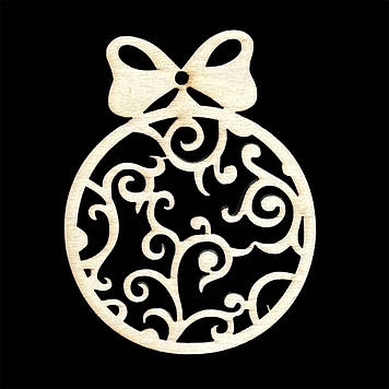 Дерев'яна новорічна іграшки з фанери, 9 см