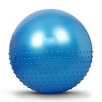 Мяч для фитнеса фитбол комбинированный 65 см синий ВМ-65-С