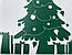 Новорічні наклейки на вікна Ялинка з подарунками 40х43см (новорічний декор стін самоклейка) матова Зелений, фото 9