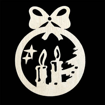 Дерев'яна новорічна іграшки з фанери, 9 см