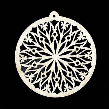 Дерев'яна новорічна іграшки з фанери, 9 см