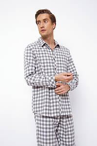 Aruelle Samuel pajama long чоловіча піжама в клітку з кишенями, домашній чоловічий костюм