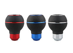 Ручка куліси  КПП чорна F-5575 (хром кільце) перфорація